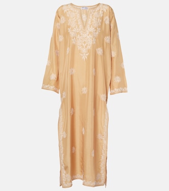 Embroidered silk kaftan | Juliet Dunn