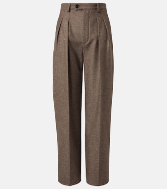 Pantaloni a gamba larga in lana e cashmere | Loro Piana