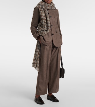 Pantaloni a gamba larga in lana e cashmere | Loro Piana