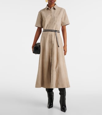 Vestido midi Kiera de ante | Altuzarra