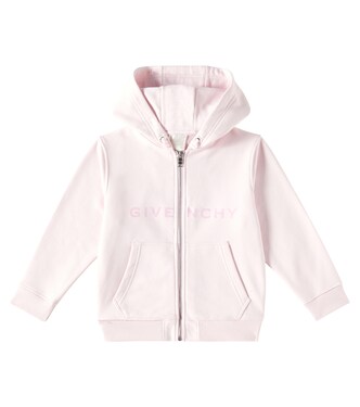 Felpa in jersey di misto cotone con zip | Givenchy Kids