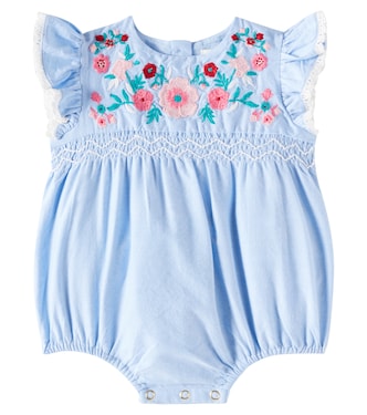 Baby Nusha embroidered cotton onesie | Louise Misha