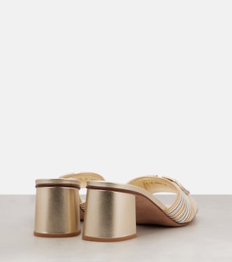 Mules VLogo in pelle metallizzata | Valentino Garavani