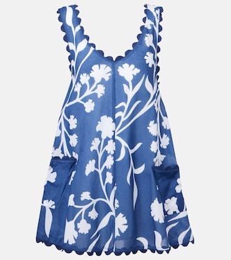 Floral scalloped cotton minidress | Juliet Dunn