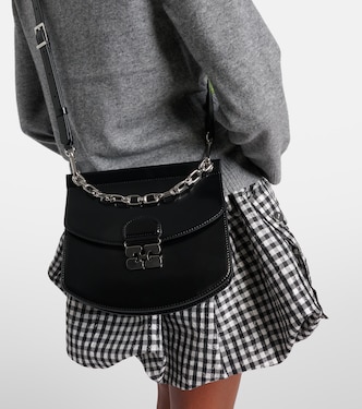 Schultertasche Apo-G Small aus Lederimitat | Ganni