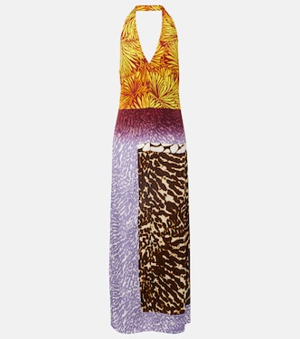 Printed halterneck maxi dress | Dries Van Noten