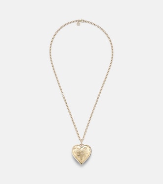 Puffy Icon Heart 14kt gold pendant with diamonds  | Sydney Evan