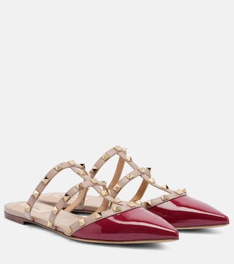 Rockstud embellished leather mules | Valentino Garavani