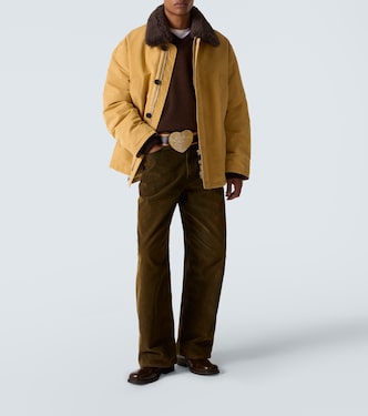 Padded shearling-trimmed jacket | Acne Studios