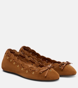 Balfy bow-detail suede ballet flats | Isabel Marant