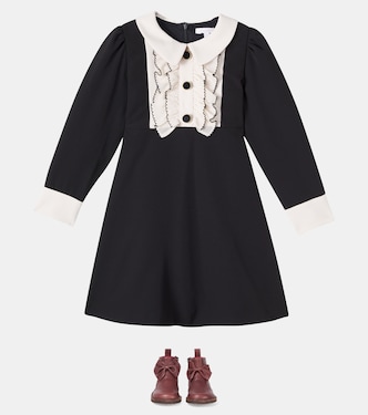Ruffled twill dress | Patachou
