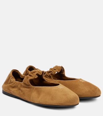 Bailarinas Mary Jane Ruches de ante | Miu Miu