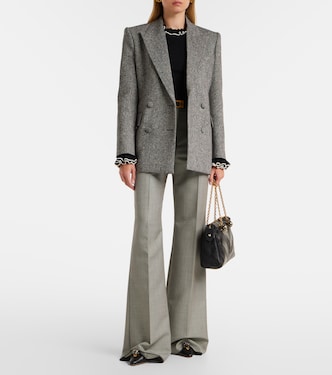Double-breasted wool-blend blazer | Valentino