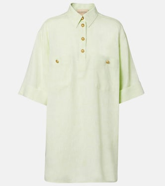 Oversized linen polo shirt | Valentino