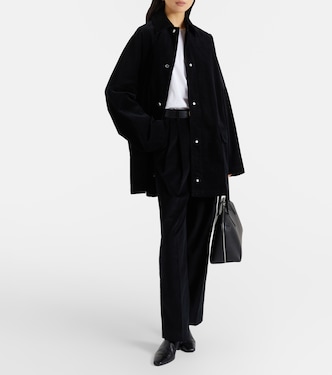 Weite Hose Deep Pleat aus Baumwoll-Cord | Toteme