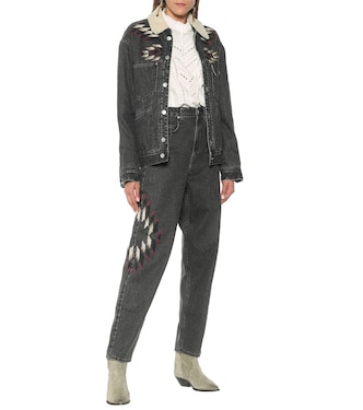 Corsyb embroidered high-rise straight jeans | Marant Etoile