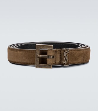 Monogrammed suede belt | Saint Laurent