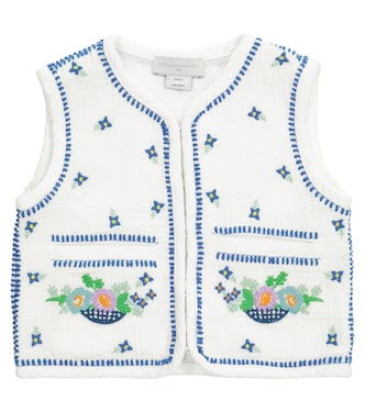 Chaleco de algodón bordado | Stella McCartney Kids