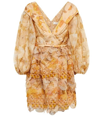 Tempo silk and linen organza minidress | Zimmermann