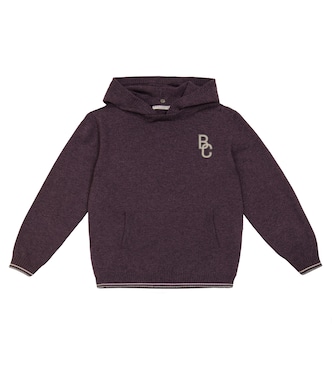 Sweat-shirt à capuche en laine, cachemire et soie | Brunello Cucinelli Kids