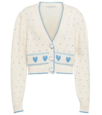 Jacquard alpaca wool-blend cardigan | Alessandra Rich