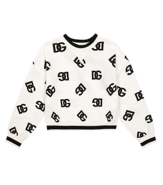 Printed cotton jersey sweatshirt | Dolce&Gabbana Kids