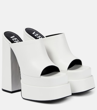 Mules à plateau en cuir | Versace