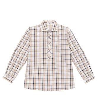 Chemise Miguel en coton et lin à carreaux | La Coqueta