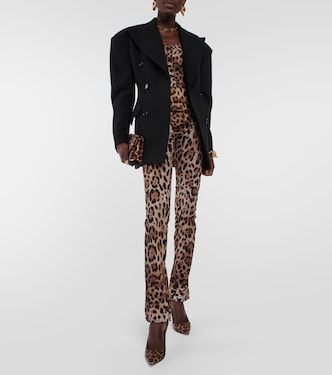 Kate 85 leopard-print satin pumps | Christian Louboutin