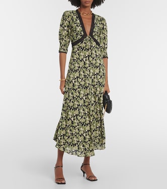 Vestido midi Amina con encaje | Rixo