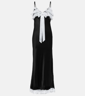 Robe longue en soie à dentelle | Rodarte