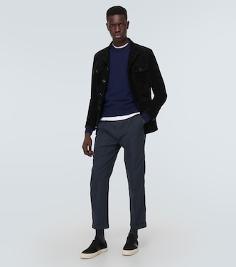 Pantalones rectos de algodón y seda | Tom Ford