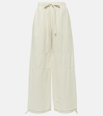 Pantaloni a gamba larga in cotone e lino | Acne Studios