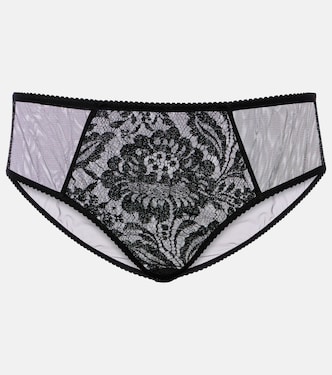 Slip in pizzo e tulle a vita alta | Dolce&Gabbana
