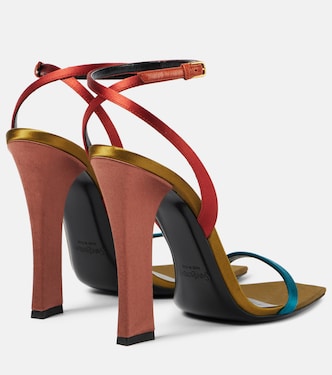 Sandales Dominique 110 en crêpe de satin | Saint Laurent