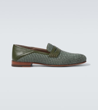 Loafers Padstow aus Raffiabast mit Leder | Manolo Blahnik