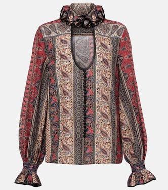 Paisley cotton mousseline blouse | Valentino