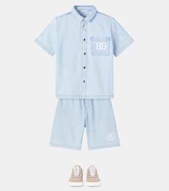 Bestickte Jeansshorts DG | Dolce&Gabbana Kids