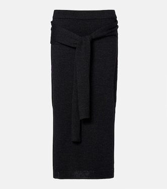Wool-blend midi skirt | Lemaire