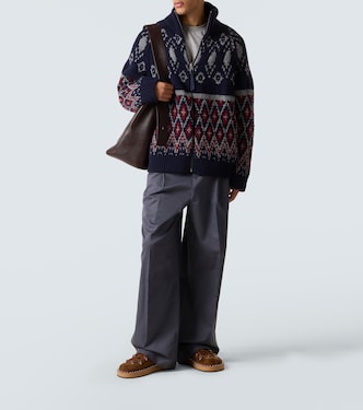 Fair Isle wool cardigan | Loewe