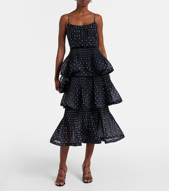 Polka-dot tiered midi dress | Zimmermann