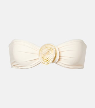 Top bikini a fascia Rosette con applicazioni floreali | Same