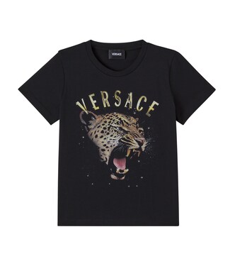Logo cotton jersey T-shirt | Versace Kids