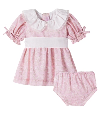 Baby Teresa cotton dress and bloomers set  | La Coqueta