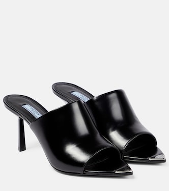 Brushed leather sandals | Prada