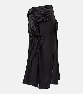 Bow-detail satin maxi skirt | Acne Studios