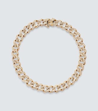 18kt gold chain bracelet with diamonds | Shay Jewelry