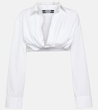 La Chemise Bahia cotton-blend cropped top | Jacquemus