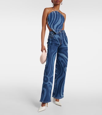 Jeans rectos Marmo de tiro alto | Pucci