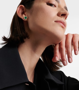 Boucle d'oreille unique en or rose 18 ct, malachite et diamants | Repossi